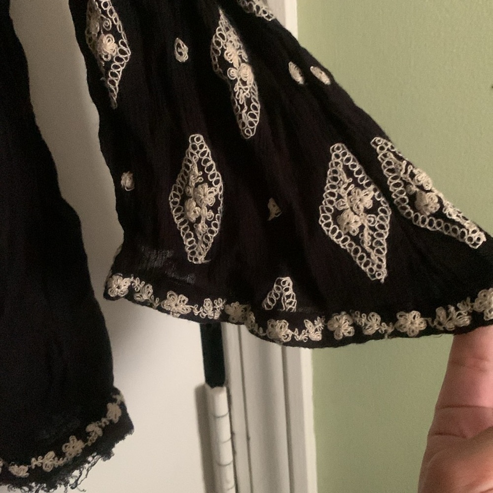 ❤️Black sz Small free people flowy top/very mini dress - Picture 3 of 6